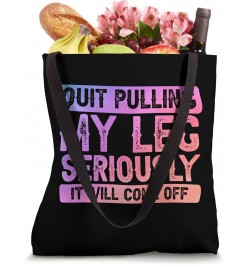 Leg Amputee Joke - Colorful Ampu Graphic Artwork Amputated Tote Bag $11.87 Totes