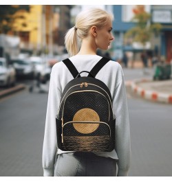 Full Moon Sea Women's Backpack Purse Causal Daypack Work Travel College Business Trip Bag Shoulder Bag Small $17.91 Backpacks