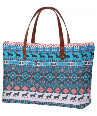 Women Travel Bag Large Expandable Weekender Carry-on Tote Gym Workout Aztec Tribal Horse Print $26.21 Totes