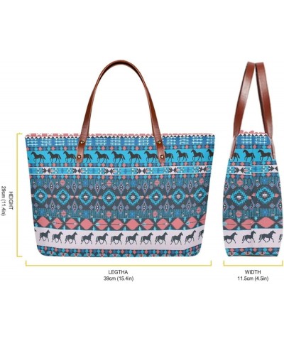 Women Travel Bag Large Expandable Weekender Carry-on Tote Gym Workout Aztec Tribal Horse Print $26.21 Totes