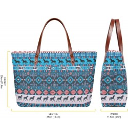 Women Travel Bag Large Expandable Weekender Carry-on Tote Gym Workout Aztec Tribal Horse Print $26.21 Totes