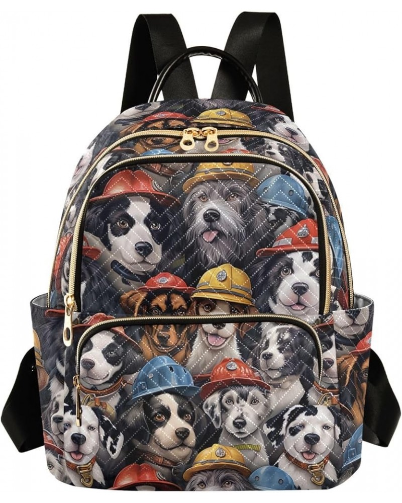 Cute Fire Dog Backpack for Women Fashion Shoulder Bags Small Casual Daypack Travel Bag S 202a3316 202a3316 $19.46 Backpacks