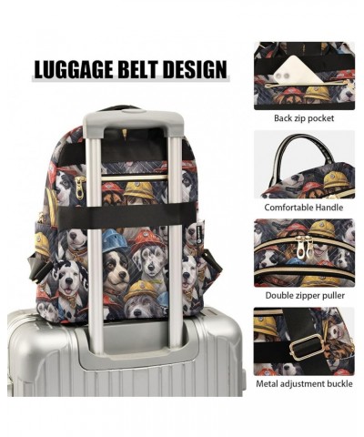 Cute Fire Dog Backpack for Women Fashion Shoulder Bags Small Casual Daypack Travel Bag S 202a3316 202a3316 $19.46 Backpacks