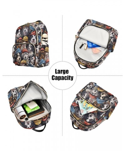 Cute Fire Dog Backpack for Women Fashion Shoulder Bags Small Casual Daypack Travel Bag S 202a3316 202a3316 $19.46 Backpacks