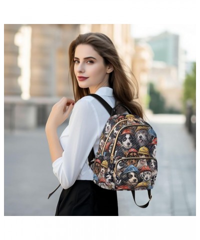 Cute Fire Dog Backpack for Women Fashion Shoulder Bags Small Casual Daypack Travel Bag S 202a3316 202a3316 $19.46 Backpacks