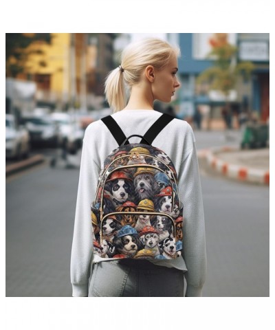 Cute Fire Dog Backpack for Women Fashion Shoulder Bags Small Casual Daypack Travel Bag S 202a3316 202a3316 $19.46 Backpacks