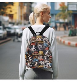 Cute Fire Dog Backpack for Women Fashion Shoulder Bags Small Casual Daypack Travel Bag S 202a3316 202a3316 $19.46 Backpacks