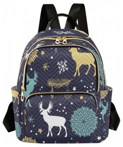 Fashion Backpack Mini Backpack Purse Casual Daily Backpack Deer Snowflake Christmas for Travel for College Work Small $21.23 ...