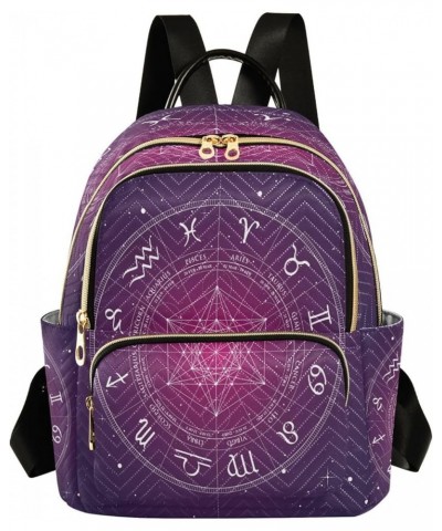 Fashion Backpack Mini Backpack Purse Casual Daily Backpack Space Zodiac Wheel for Travel for College Work Small $14.28 Backpacks