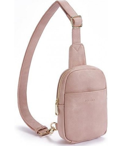 Women's crossbody bag with headphone jack, faux leather sling bag with anti-theft clip Pink. $16.95 Satchels