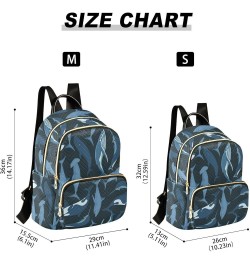 Blue Whales Fish Backpack Purse for Women Ladies Fashion Travel MiniShoulder Bags with Strap Handbag Lady Purse,S Small $18.2...