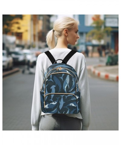 Blue Whales Fish Backpack Purse for Women Ladies Fashion Travel MiniShoulder Bags with Strap Handbag Lady Purse,S Small $18.2...