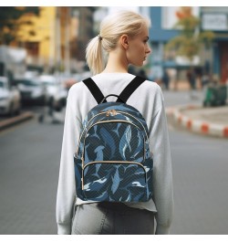 Blue Whales Fish Backpack Purse for Women Ladies Fashion Travel MiniShoulder Bags with Strap Handbag Lady Purse,S Small $18.2...