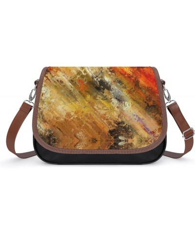 Leather Hobo Bags Women's Crossbody Shoulder Bag Classic City Top Handle Satchels Rainbow Paint Color13 $22.83 Hobo Bags