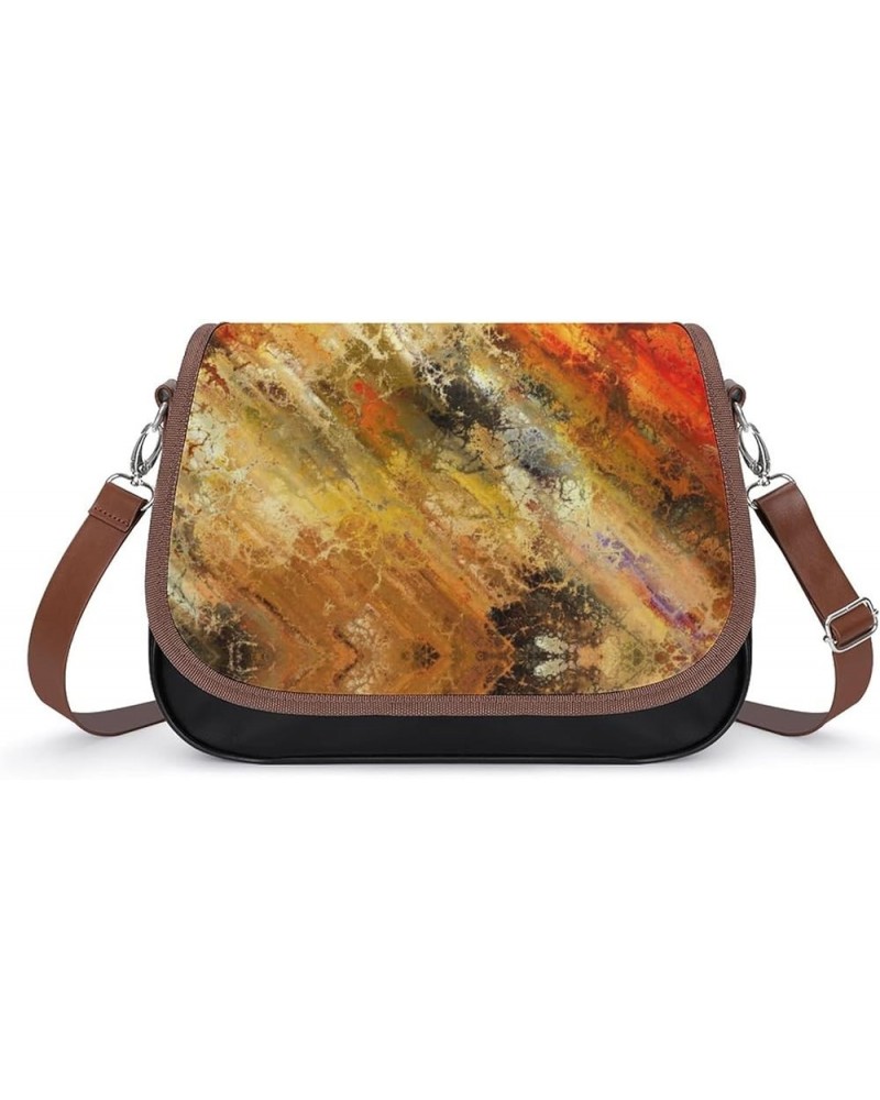 Leather Hobo Bags Women's Crossbody Shoulder Bag Classic City Top Handle Satchels Rainbow Paint Color13 $22.83 Hobo Bags