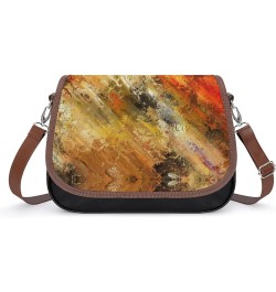 Leather Hobo Bags Women's Crossbody Shoulder Bag Classic City Top Handle Satchels Rainbow Paint Color13 $22.83 Hobo Bags