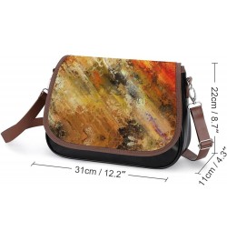 Leather Hobo Bags Women's Crossbody Shoulder Bag Classic City Top Handle Satchels Rainbow Paint Color13 $22.83 Hobo Bags