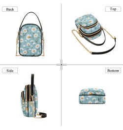 Floral Flowers Small Crossbody Purses for Women Crossbody Bags Fanny Packs Handbags Wallet Cell Phone Shoulder Purse for Wome...