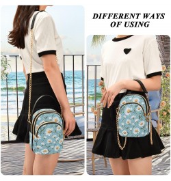 Floral Flowers Small Crossbody Purses for Women Crossbody Bags Fanny Packs Handbags Wallet Cell Phone Shoulder Purse for Wome...