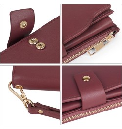 Wallet Women Vegan Leather RFID Blocking Large Ladies Wristlet Purse Card Holder Organizer Clutch 226 Purple Red $15.92 Wrist...