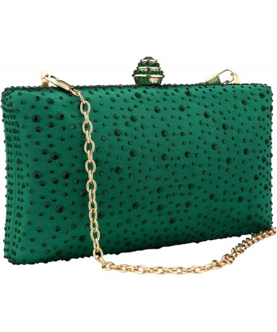 Women Beaded Clutch Bag Rhinestone Crystal Purse Glitter Evening Handbag for Wedding Cocktail Prom Party Green $11.70 Evening...