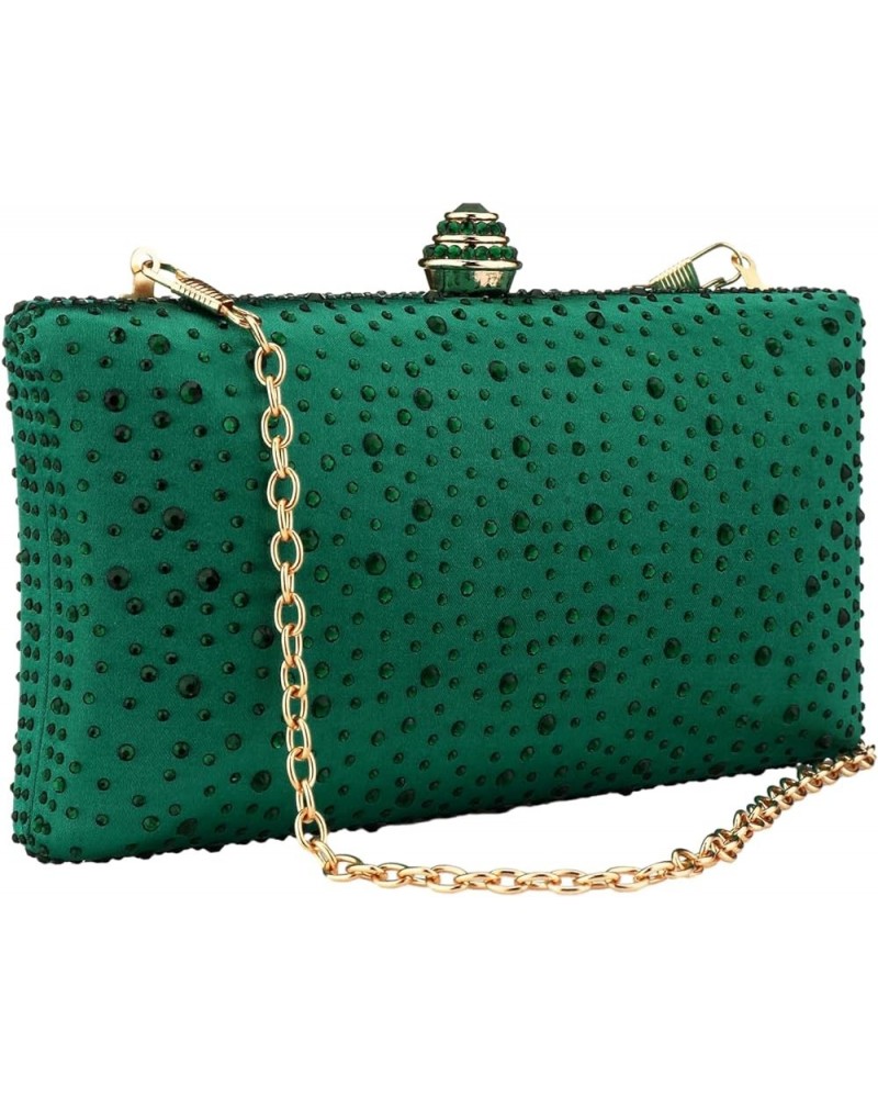 Women Beaded Clutch Bag Rhinestone Crystal Purse Glitter Evening Handbag for Wedding Cocktail Prom Party Green $11.70 Evening...