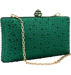 Women Beaded Clutch Bag Rhinestone Crystal Purse Glitter Evening Handbag for Wedding Cocktail Prom Party Green $11.70 Evening...