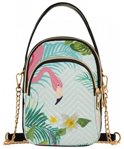 Tropical Flowers Birds Crossbody Bags for Women Small Shoulder with Detachable Straps, Trendy Cell Phone Purse Shoulder Handb...