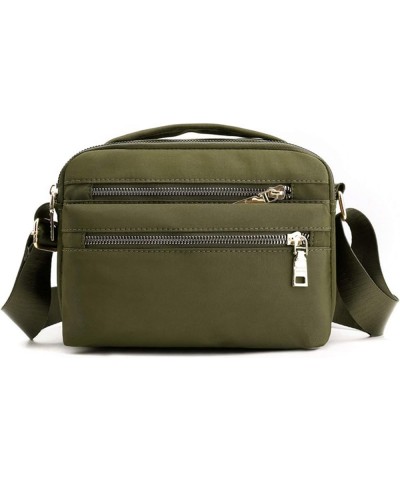 Small Crossbody Bag for Women Nylon Travel Purses Waterproof Shoulder Handbags with Multipockets Army Green $14.26 Shoulder Bags