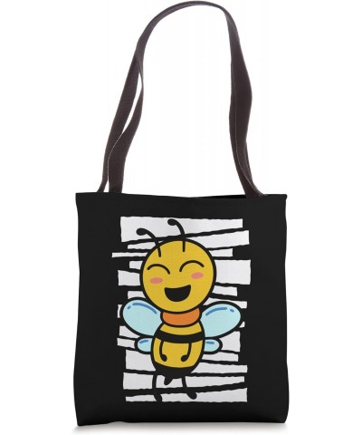 Happy Bee I Beekeeper I Wild Bee I Kids I Bumble Bee I Bee Tote Bag $13.51 Totes