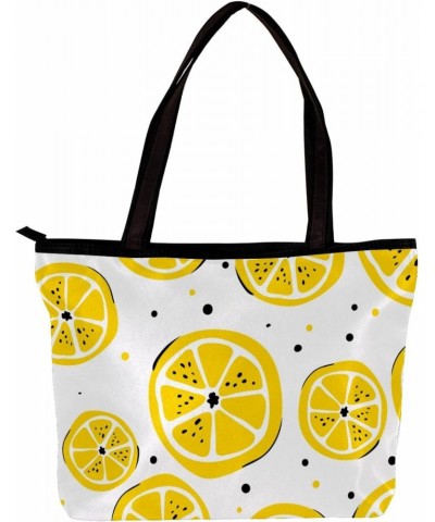 Handbag Watercolor Yellow Lemon Fruits Size: 11.8x4.1x15.4 inches storage bag Handbag $11.43 Handbags