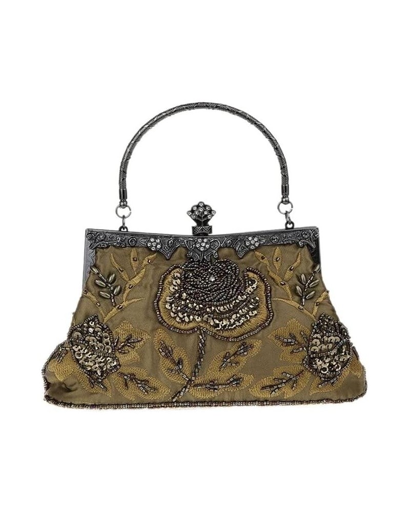 Vintage Elegant Western Evening Bag Portable Fashion Evening Party Bag Metal-Snaps Women Handbag A 03 $32.31 Evening Bags