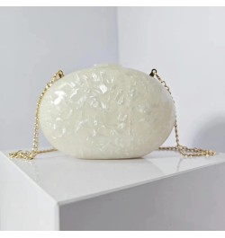 Acrylic Clutch Purse for Women Square Box Crossbody Bag Unique Acrylic Marble Evening Bag for Wedding Party Prom White-a $31....