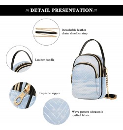 Winter Tress with Blue Womens Sling Backpack Crossbody Chain Shoulder Bags Waist Packs Multipurpose Handbags for Travel Shopp...