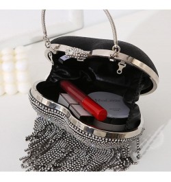 Heart-shaped Water Diamond Bag、tassel Studded Diamond Bag、heart-shaped Tassel Banquet Bag、heart Shaped Handbag Gold $15.77 Ev...