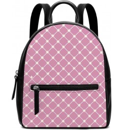 Small Preppy Aesthetic Women Backpack (Pink) Pink $11.47 Backpacks