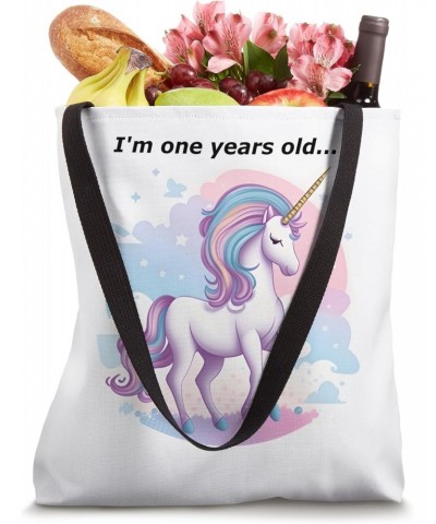 Unicorn I am one years Tote Bag $11.00 Totes