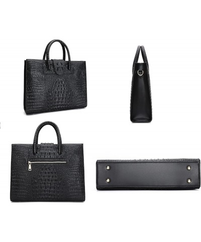 NEW Crocodile Pattern Leather Bag, Women's Handbags, Leather Women's Shoulder Bags Large $52.50 Shoulder Bags