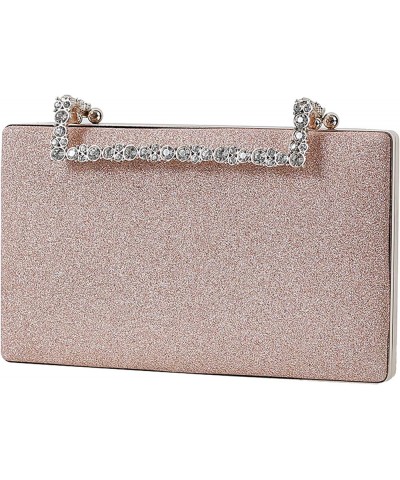 Evening Bag for Women, Bling PU Leather Clutch Bags Rhinestone Small Purses for Party Prom Cocktail Wedding Pink $31.31 Eveni...