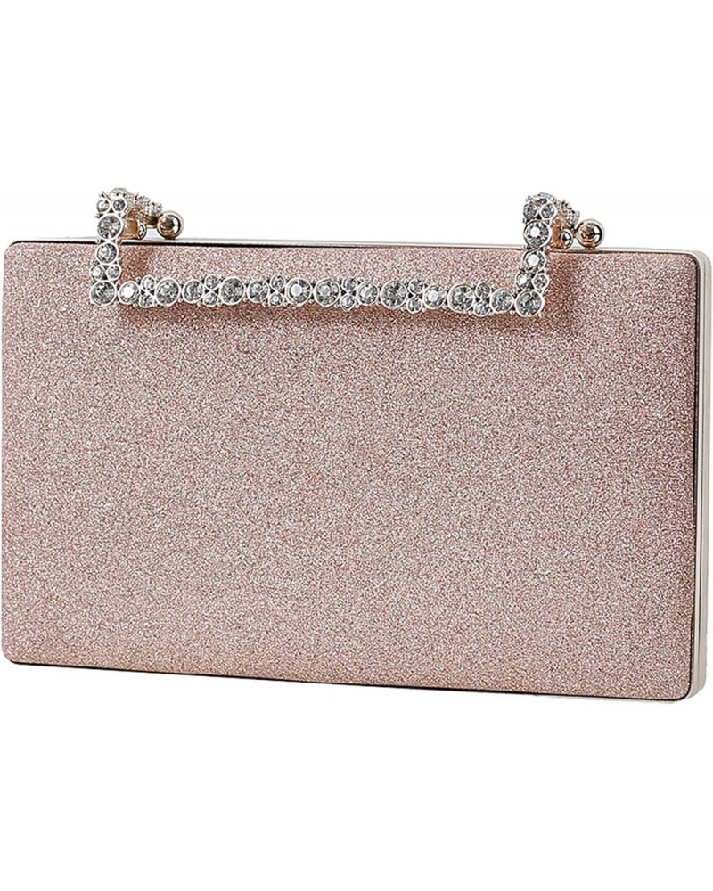 Evening Bag for Women, Bling PU Leather Clutch Bags Rhinestone Small Purses for Party Prom Cocktail Wedding Pink $31.31 Eveni...