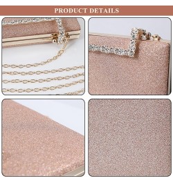 Evening Bag for Women, Bling PU Leather Clutch Bags Rhinestone Small Purses for Party Prom Cocktail Wedding Pink $31.31 Eveni...