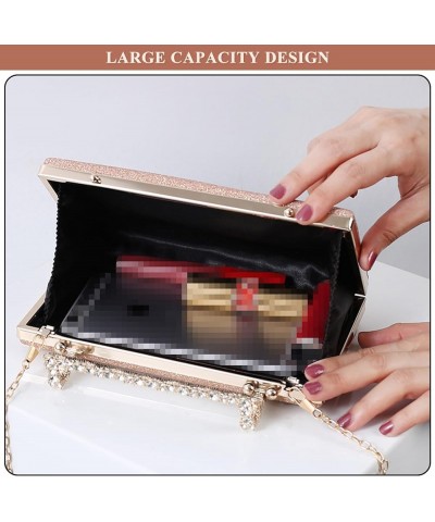 Evening Bag for Women, Bling PU Leather Clutch Bags Rhinestone Small Purses for Party Prom Cocktail Wedding Pink $31.31 Eveni...