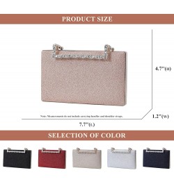 Evening Bag for Women, Bling PU Leather Clutch Bags Rhinestone Small Purses for Party Prom Cocktail Wedding Pink $31.31 Eveni...