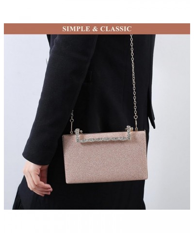 Evening Bag for Women, Bling PU Leather Clutch Bags Rhinestone Small Purses for Party Prom Cocktail Wedding Pink $31.31 Eveni...