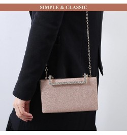 Evening Bag for Women, Bling PU Leather Clutch Bags Rhinestone Small Purses for Party Prom Cocktail Wedding Pink $31.31 Eveni...