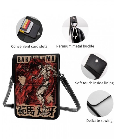 Anime Baki The Grappler Small Cell Phone Purse Woman'S Fashion Small Mini Shoulder Bag Crossbody Bags 7.5x5.3 Inches $20.52 C...