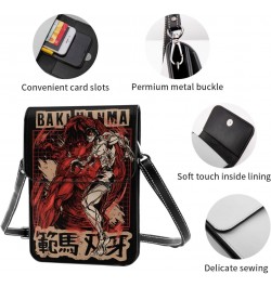 Anime Baki The Grappler Small Cell Phone Purse Woman'S Fashion Small Mini Shoulder Bag Crossbody Bags 7.5x5.3 Inches $20.52 C...