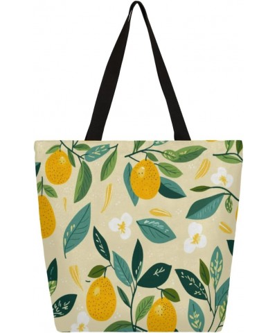 Stylish Fruit Print Canvas Tote - Versatile & Attractive for Women $13.79 Totes