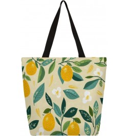 Stylish Fruit Print Canvas Tote - Versatile & Attractive for Women $13.79 Totes