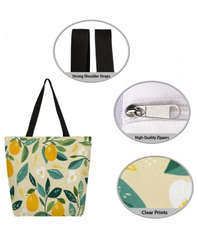 Stylish Fruit Print Canvas Tote - Versatile & Attractive for Women $13.79 Totes